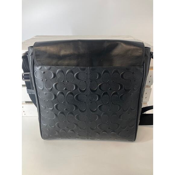 COACH 4006 HOUSTON MAP BAG SIGNATURE LEATHER CROSSBODY BAG - Picture 4 of 14